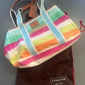 coach hampton watercolor tote